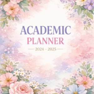 ACADEMIC PLANNER Floral Pastels