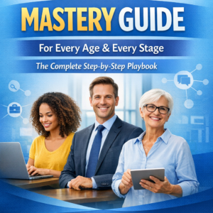 Placeholder LinkedIn MASTERY GUIDE For Every Age & Every Stage The Complete Step-by-Step Playbook Build Your Profile · Connect · Attract Recruiters