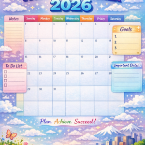 MONTHLY PLANNER 2026