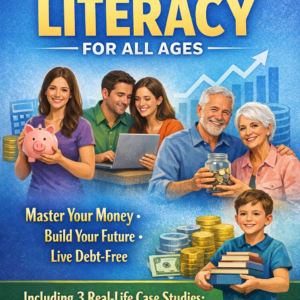 Placeholder FINANCIAL LITERACY FOR ALL AGES Master Your Money · Build Your Future · Live Debt-Free Including 3 Real-Life Case Studies: