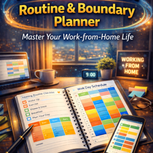 REMOTE WORK Routine & Boundary Planner Master Your Work-from-Home Life