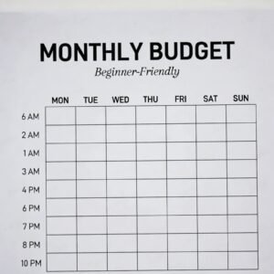 MONTHLY BUDGET Beginner-Friendly Planner