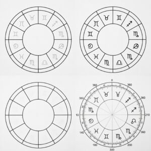 Blank Natal Chart Templates For Users to Draw Their Own Birth Charts Pairs perfectly with any manual chart-drawing guide