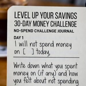 Placeholder LEVEL UP YOUR SAVINGS — 30-DAY MONEY CHALLENGE NO-SPEND CHALLENGE JOURNAL