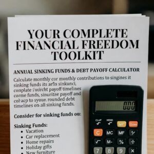 YOUR COMPLETE FINANCIAL FREEDOM TOOLKIT Annual Sinking Funds & Debt Payoff Calculator