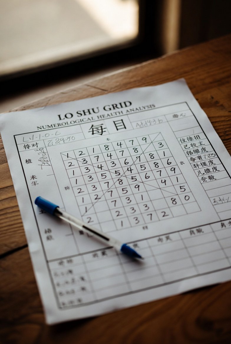 LO SHU GRID NUMEROLOGICAL HEALTH ANALYSIS