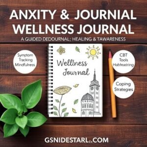 A GUIDED JOURNAL FOR HEALING & AWARENESS Anxiety & Depression Wellness Journal Symptom Tracking · Mindfulness · CBT Tools Mood Mapping · Coping Strategies · Self-Compassion